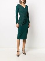 Thumbnail for your product : Le Petite Robe Di Chiara Boni Waleska Illusion ruched midi dress