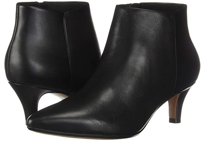 wide width kitten heel booties