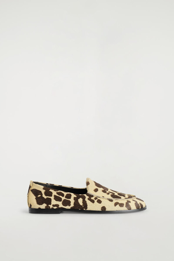 COS Animal-Print Pony Hair Effect Leather Loafers