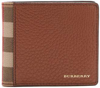 Burberry Side House-check leather wallet