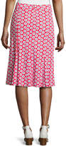 Thumbnail for your product : Tory Burch Jada Floral-Print Godet Skirt, Red