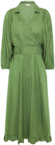 Thumbnail for your product : By Ti Mo Floral-print Jacquard Midi Wrap Dress