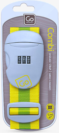 Go Travel Yellow Green Combi Luggage Strap