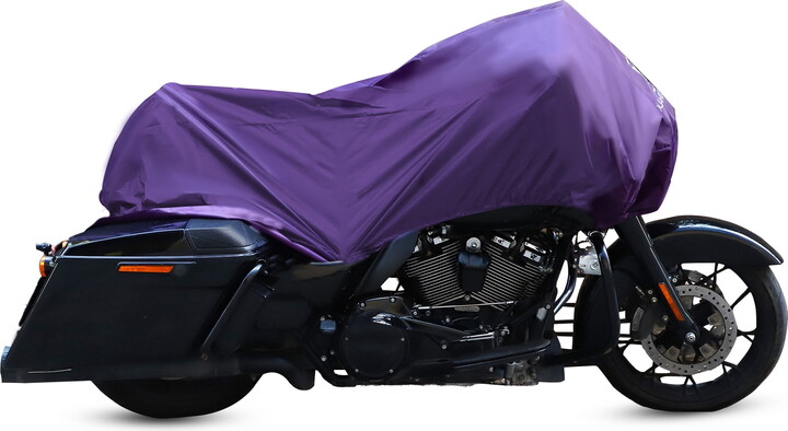 Unique Bargains L Motorcycle Cover Half Cover Outdoor Waterproof Rain Protector Purple