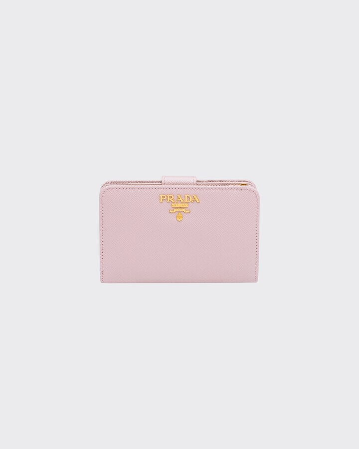 Wallets & purses Prada - Pink saffiano leather card case