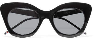 Thom Browne Cat-eye Acetate Mirrored Sunglasses - Black