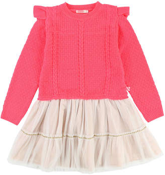 Knit Sweater Dress w/ Tulle Skirt, Size 4-8