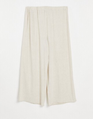 In The Style Plus wide leg pants in stone