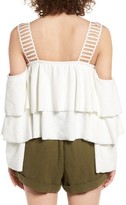 Thumbnail for your product : Moon River Women's Lace & Ruffle Off The Shoulder Top
