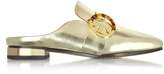 Thumbnail for your product : Tory Burch Sidney Spark Gold Metallic Leather Backless Loafers