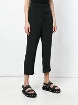 Thumbnail for your product : Rick Owens cropped straight-leg trousers