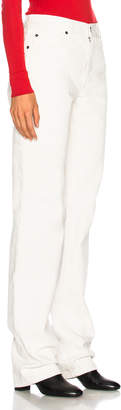 Calvin Klein High Rise Straight Jeans in White | FWRD
