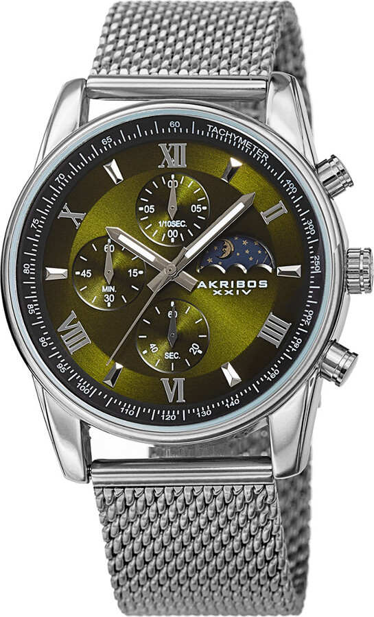 Akribos XXIV Men's Stainless Steel Watch