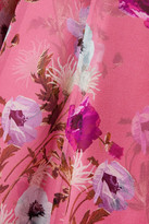 Thumbnail for your product : Erdem Alcie Cape-effect Floral-print Silk Crepe De Chine Midi Dress - Pink
