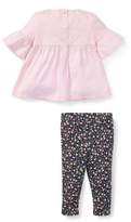 Thumbnail for your product : Ralph Lauren Childrenswear Baby Girl's Two-Piece Cotton Shirred Top Floral Leggings Set