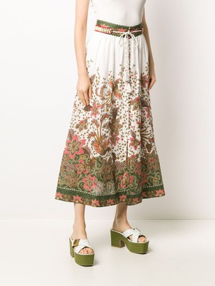 Zimmermann Floral-Print Maxi Skirt