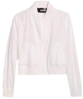 Love Moschino Broderie Anglaise Cotton Bomber Jacket