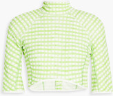 Thumbnail for your product : Jacquemus Tuba cropped gingham jersey turtleneck top