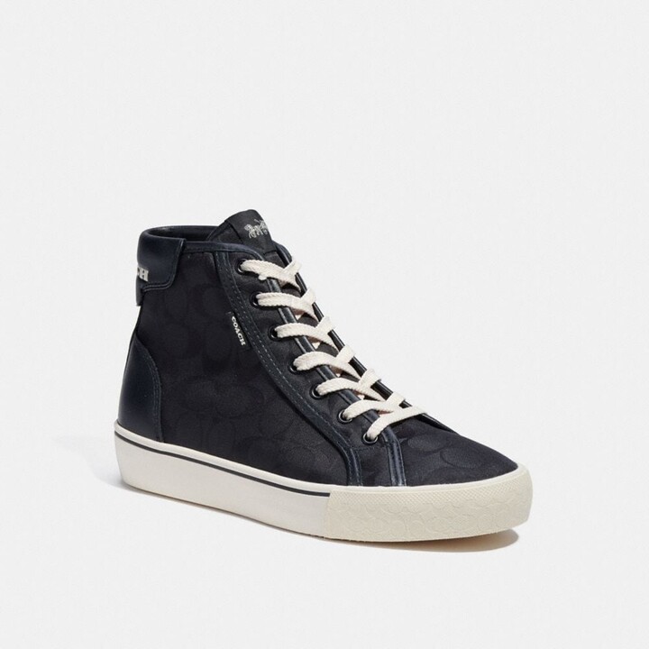 Coach Citysole High Top Platform Sneaker In Recycled Signature Jacquard