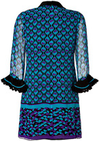 Thumbnail for your product : Anna Sui Ying Yang Border Print Dress in Violet Multi