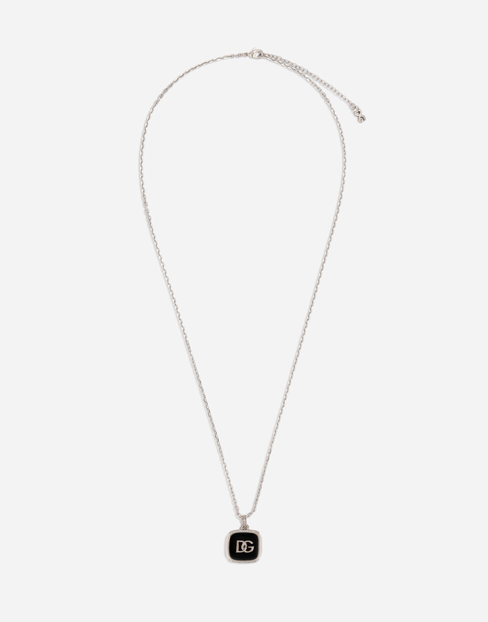 Dolce & Gabbana Necklace with enameled logo pendant - ShopStyle 