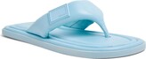 Thumbnail for your product : Schutz Embossed-Logo Leather Flip Flops