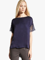 Thumbnail for your product : Halston Silk / Lace Top Plum