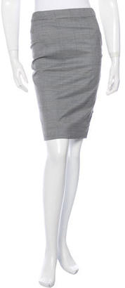 Christian Dior Houndstooth Knee-Length Skirt