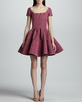 Thumbnail for your product : Zac Posen Short-Sleeve Fit-And Flare Dress, Orchid