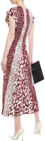 Thumbnail for your product : Victoria Beckham Leopard-print Stretch-cady Midi Dress