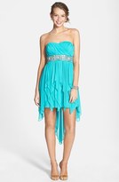 Thumbnail for your product : Sequin Hearts Embellished Waist Party Dress (Juniors)