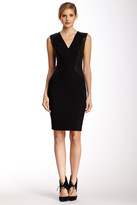 Thumbnail for your product : Robert Rodriguez Contrast Leather Panel Sleeveless Dress