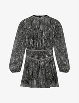 Thumbnail for your product : Maje Rimix embroidered-trim sequinned mini dress