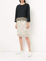 Thumbnail for your product : Coohem tweed-fringed fitted top