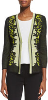 Thumbnail for your product : Misook Short Tropical-Print Jacket