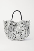 Thumbnail for your product : Proenza Schouler Small Ruched Snake-effect Leather Tote