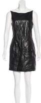 Thumbnail for your product : Theyskens' Theory Leather Crinkled Dress