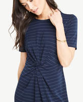 Thumbnail for your product : Ann Taylor Pinstripe Knotted Tee Dress
