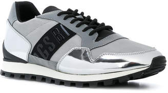 Dirk Bikkembergs panelled lace-up sneakers