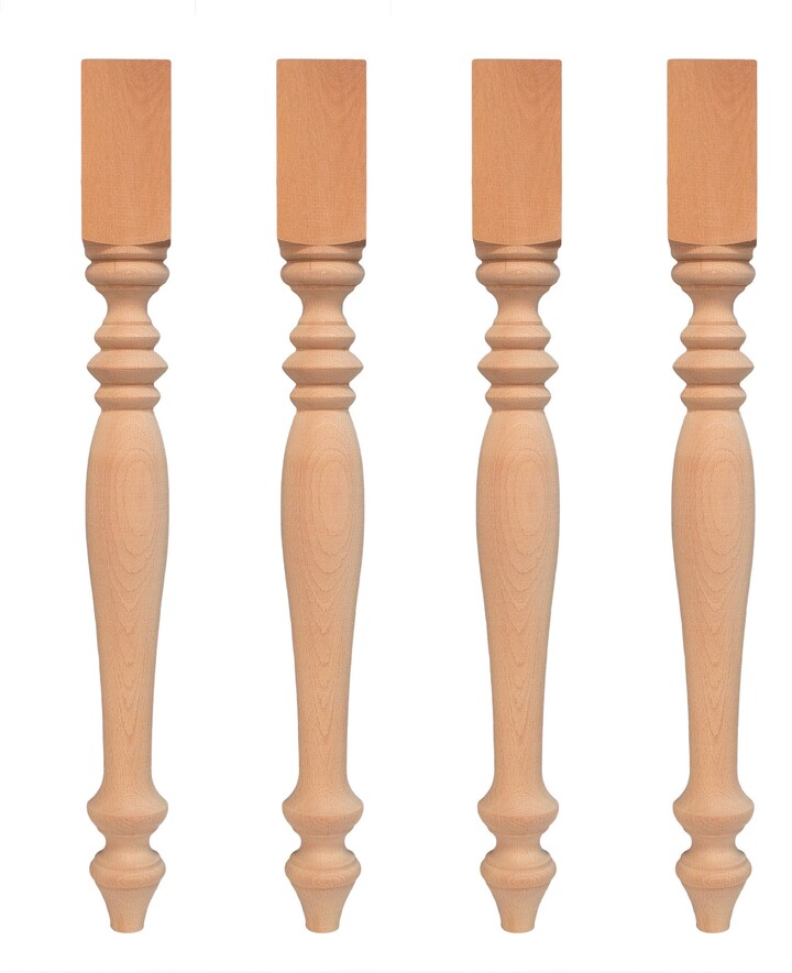 Etsy Kitchen Island Legs, Set Of 4, Wood Table Turned Desk Console