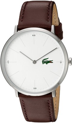 Lacoste Men's Stainless Steel Quartz Watch with Leather Calfskin Strap