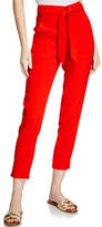 Thumbnail for your product : Veronica Beard Faxon Belted Skinny Cropped Pants