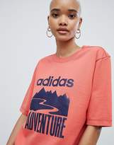 Thumbnail for your product : adidas Adventure Oversized T-Shirt In Dark Pink