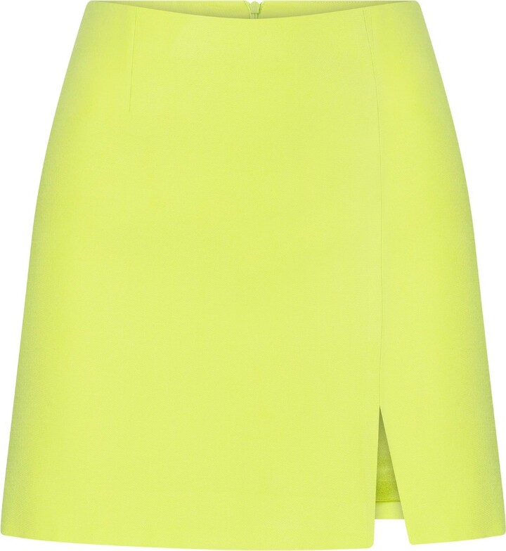 NAZLI CEREN - Vance A Line Mini Skirt In Lime - ShopStyle