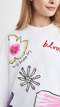 Mira Mikati Floral Print & Embossed Sweatshirt