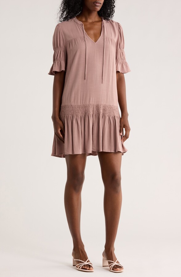 Love Stitch Drop Waist Minidress