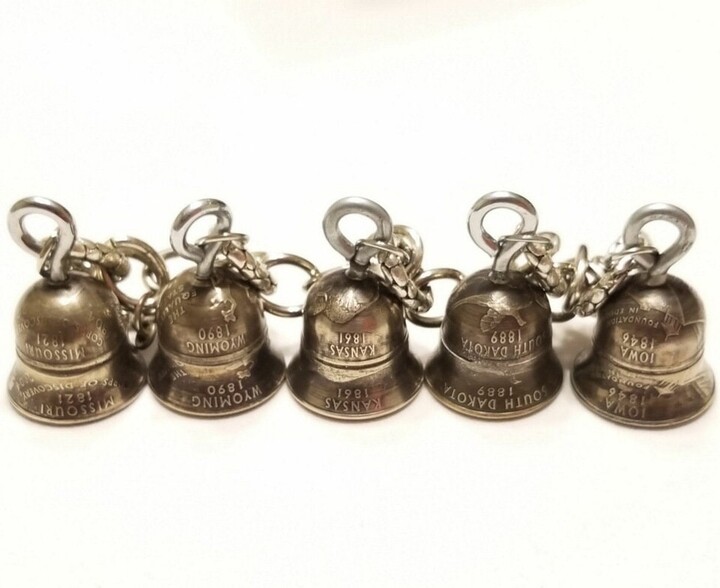 Etsy state Quarter Coin Bell Bracelet