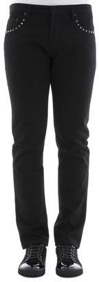 Valentino Men's Black Cotton Jeans.