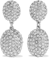 Thumbnail for your product : Kenneth Jay Lane Rhodium-plated Crystal Clip Earrings