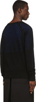 Thumbnail for your product : Y-3 Black & Blue Perforated Wool M 3 D Sweater